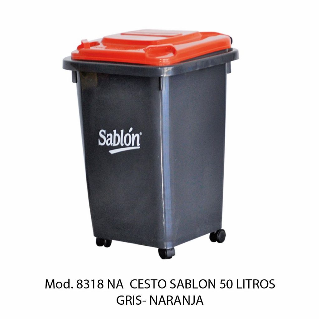 Bote Basura Con Tapa y Ruedas 8318 NA
