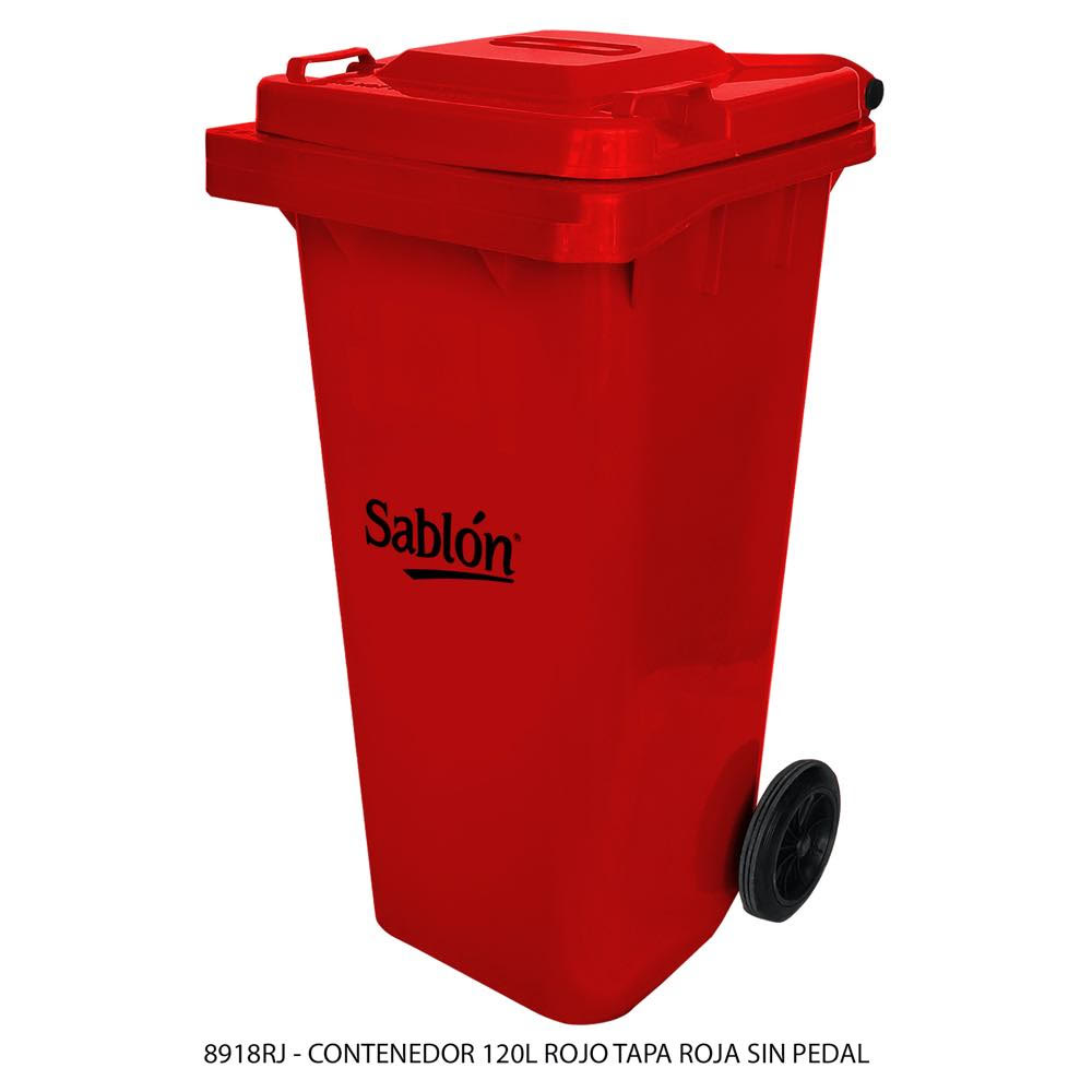 Contenedor Basura 120 Litros Sin Pedal 8918 RJ