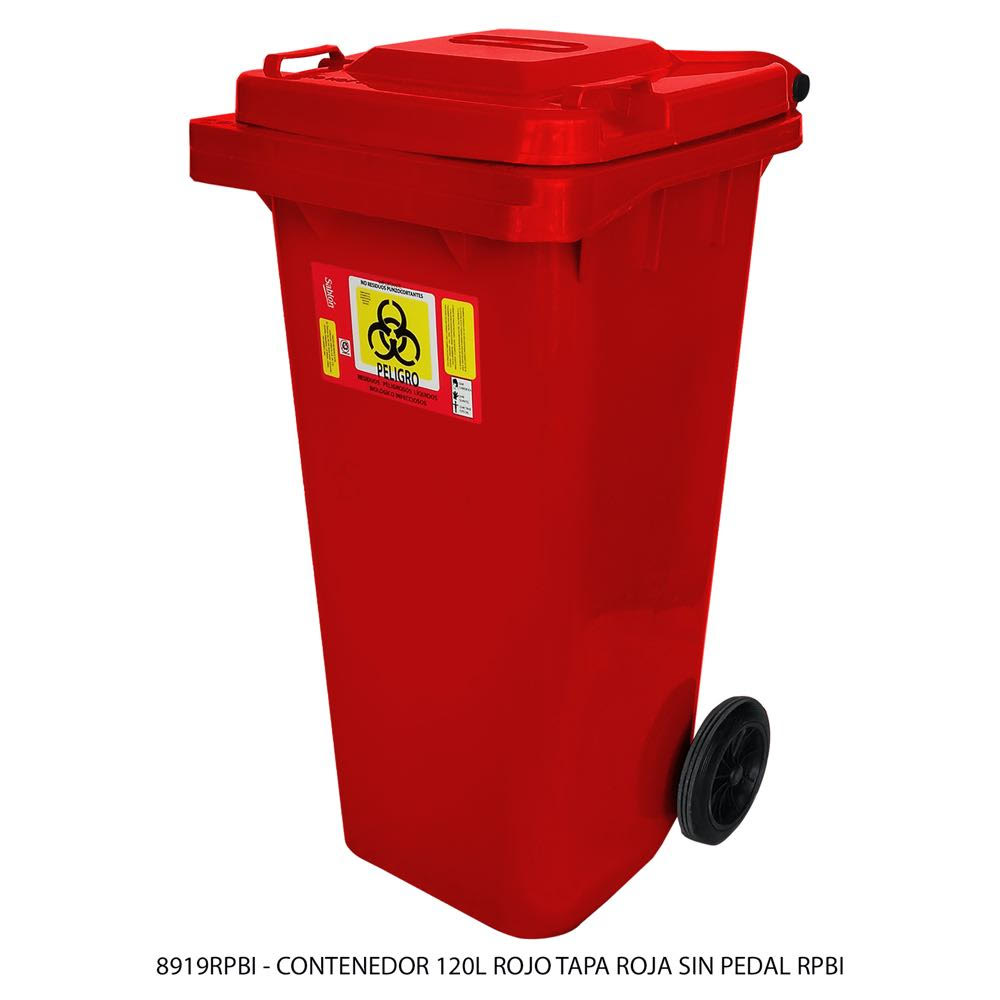 Contenedor Basura 120 Litros Sin Pedal 8919 RPBI