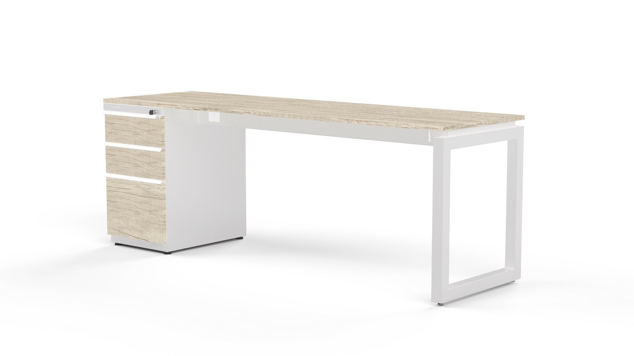 Escritorio Gerencial Quadra Con Pedestal FL 160-80