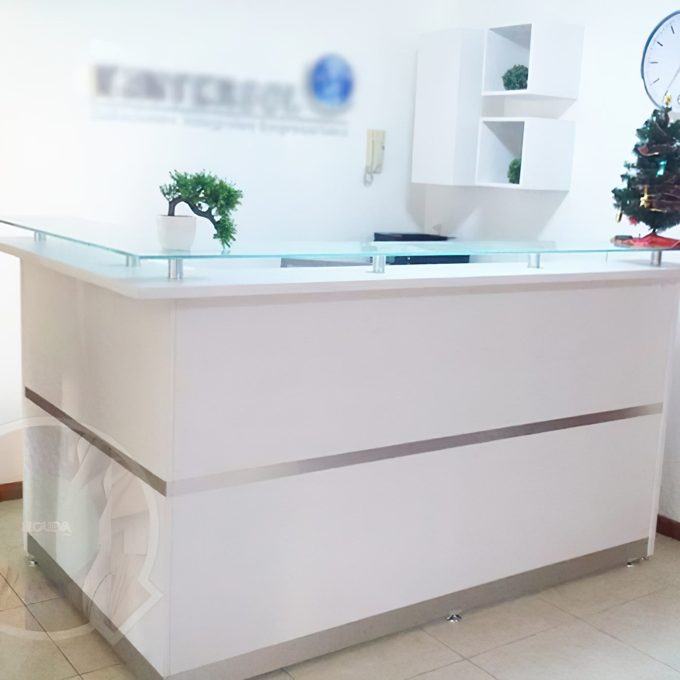 Modulo Recepcion Doble Panel Cristal Cubierta