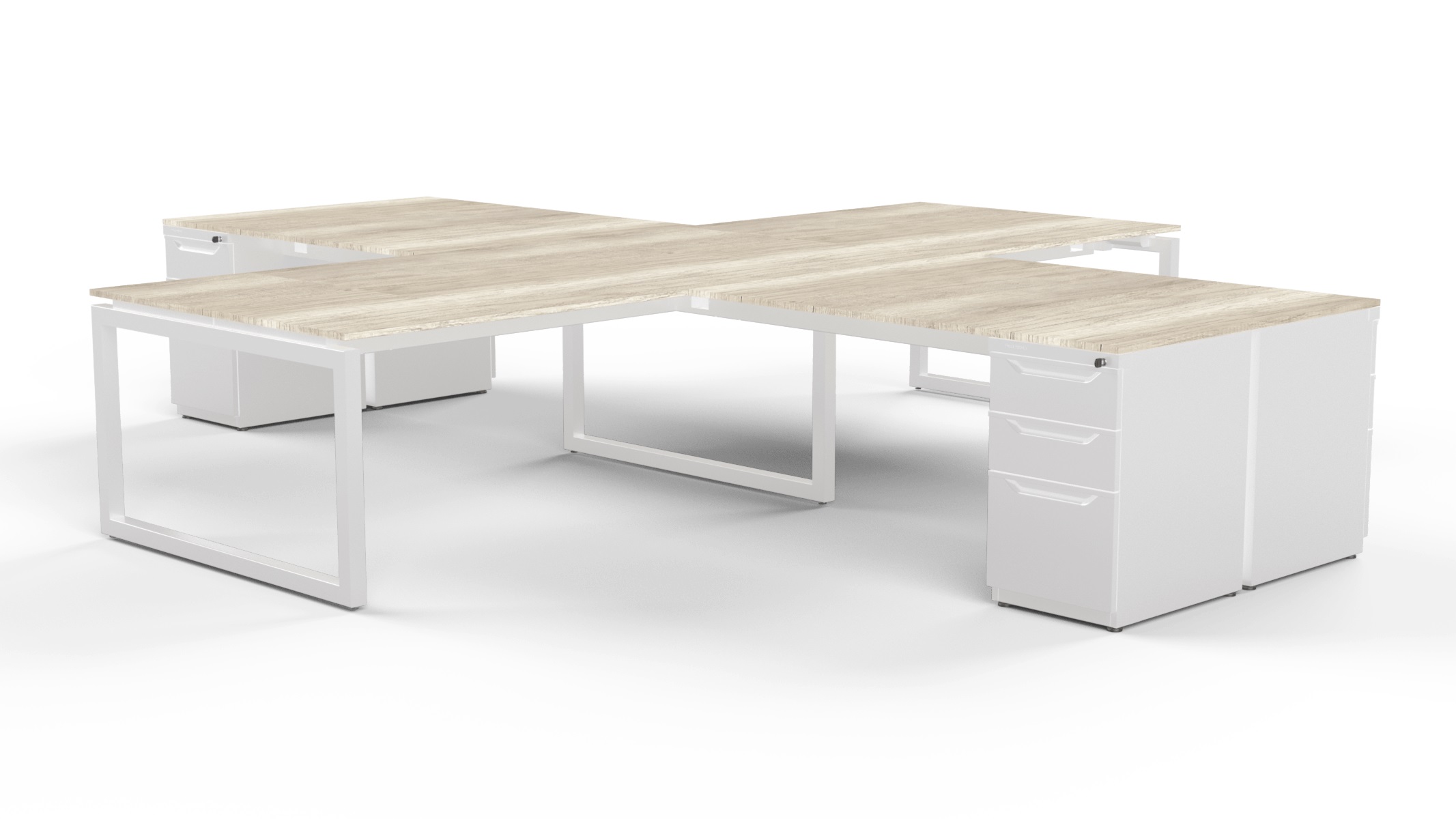 Modulo de Trabajo Cruceta Quadra Con Cajonera 360-420-120