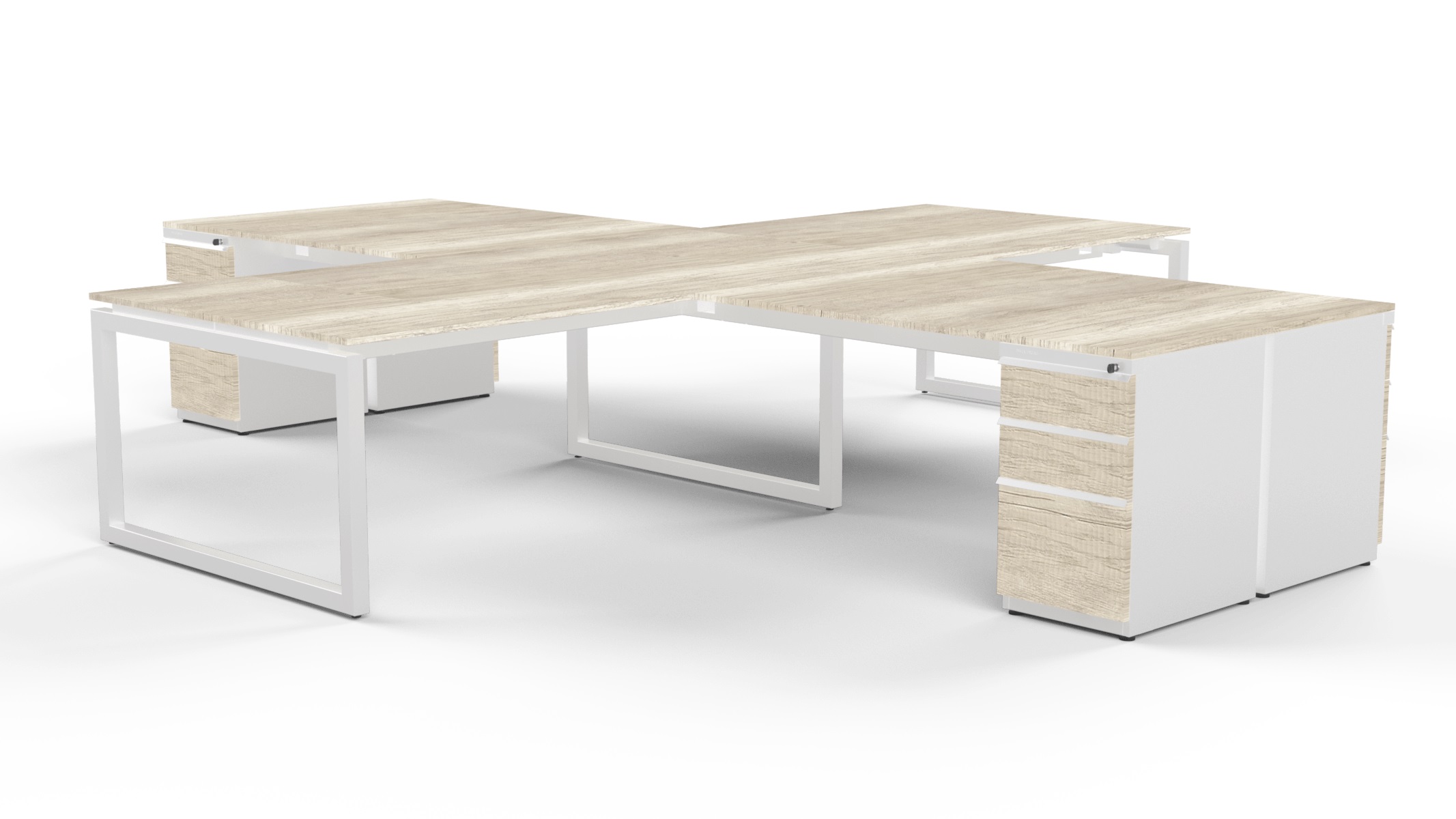 Modulo de Trabajo Cruceta Quadra Con Cajonera FL 360-420-120